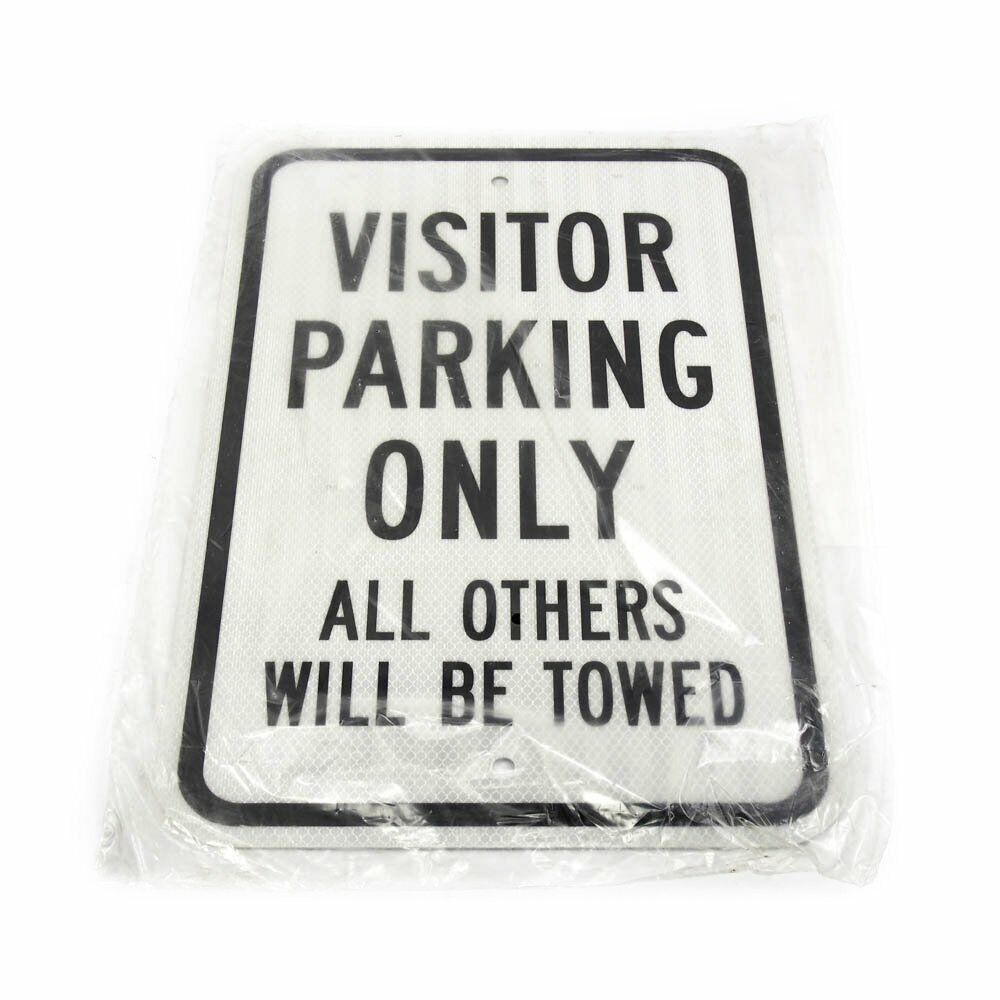Lyle T1-1045-hi_12x18 Black/white Visitor Parking Only Sign