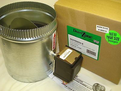 Durozone Hvac Motorized  Electric Zone Control 24ac Power Damper Dampner 6 Inch