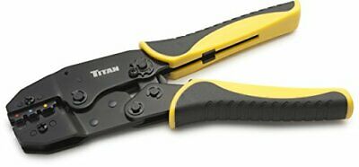 Titan 11477 Ratcheting Wire Terminal Crimper Tool For Insulated Terminals Fix...