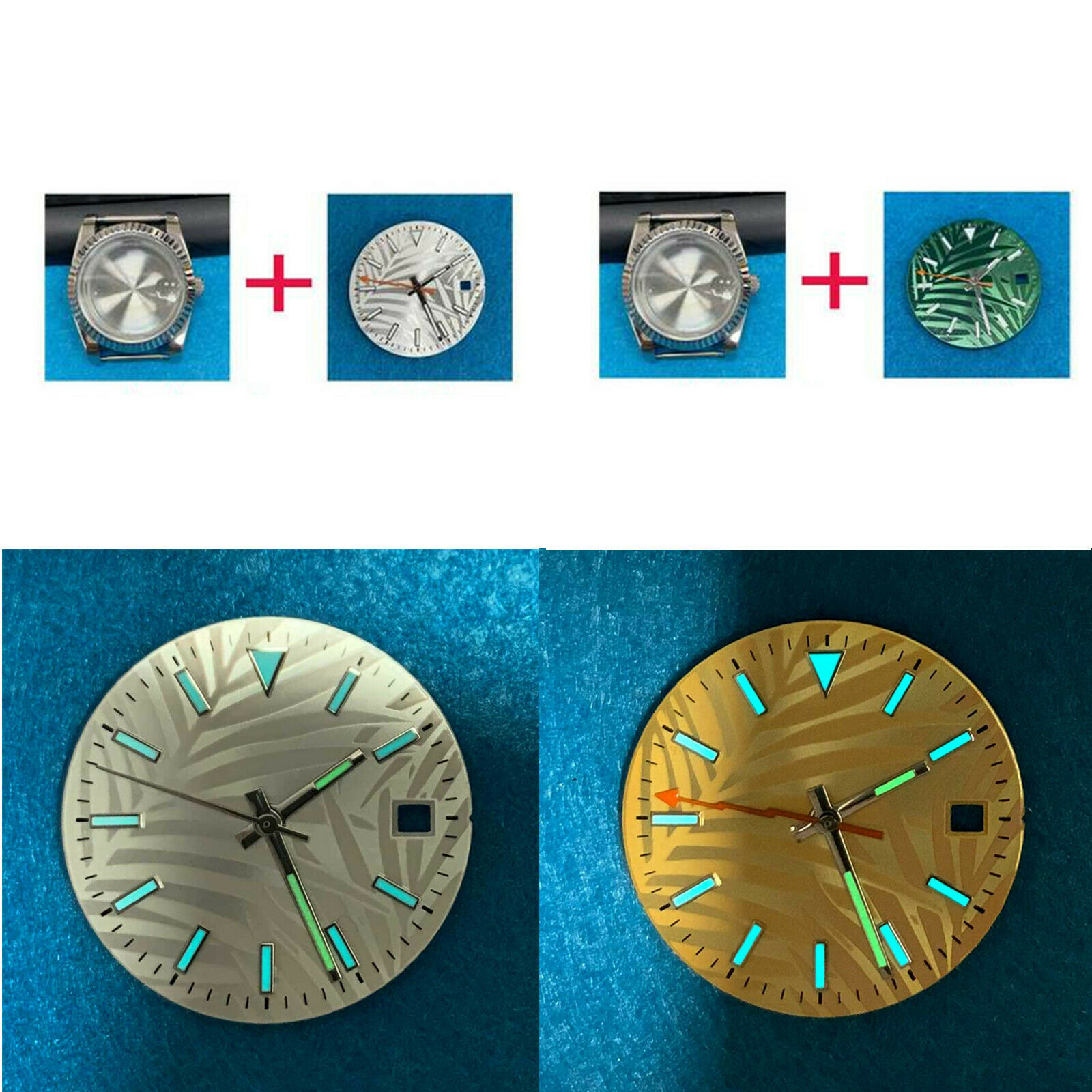 Stainless Steel Watch Case Dial Watch Hands For 2813/8205/8200 Watch Movements