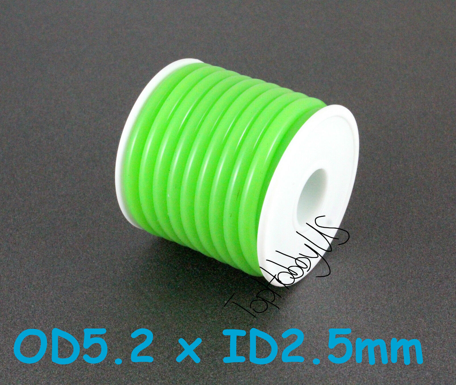 1roll (16ft) Green Silicone Rc Nitro Fuel Line Tubing D5.2xø2.5 (us Seller/ship)