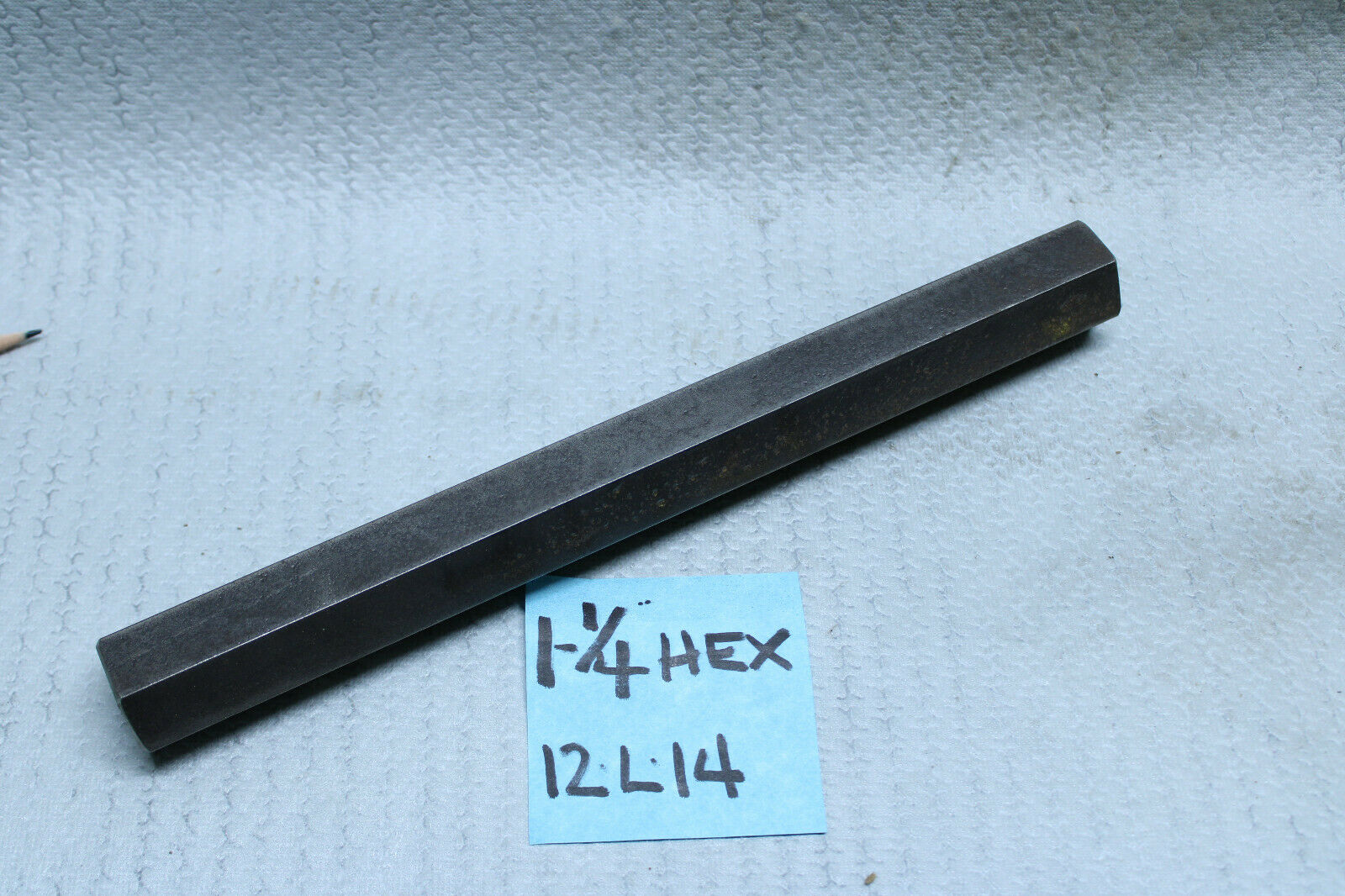 (1603b)  Free Machining Steel 1-1/4" Hex Bar Stock X 12" Long