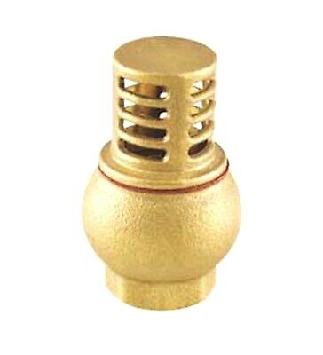 1-1/4" Inch Npt Pipe Female Threaded Brass Foot Check Valve Fpt One Way Inline