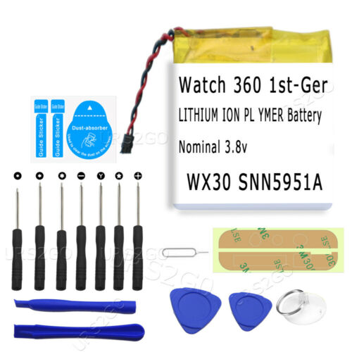 For Motorola Moto 360 1st Gen Watch Extended Slim Battery Wx30 Snn5951a Tool Usa