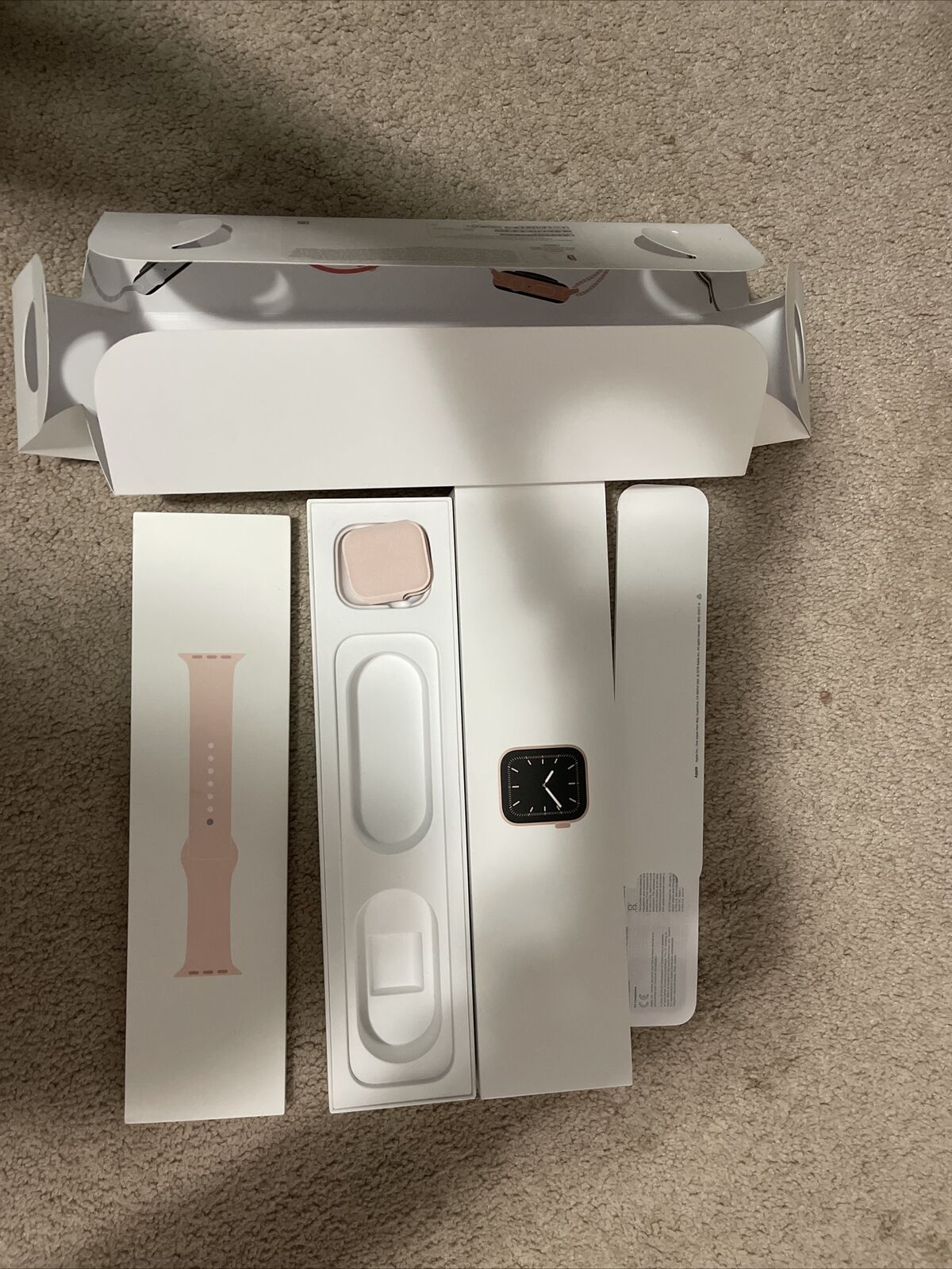 Empty Box Apple Watch Series 5 Mwwp2ll/a  40mm Smartwatch - Pink Sand As Is Box