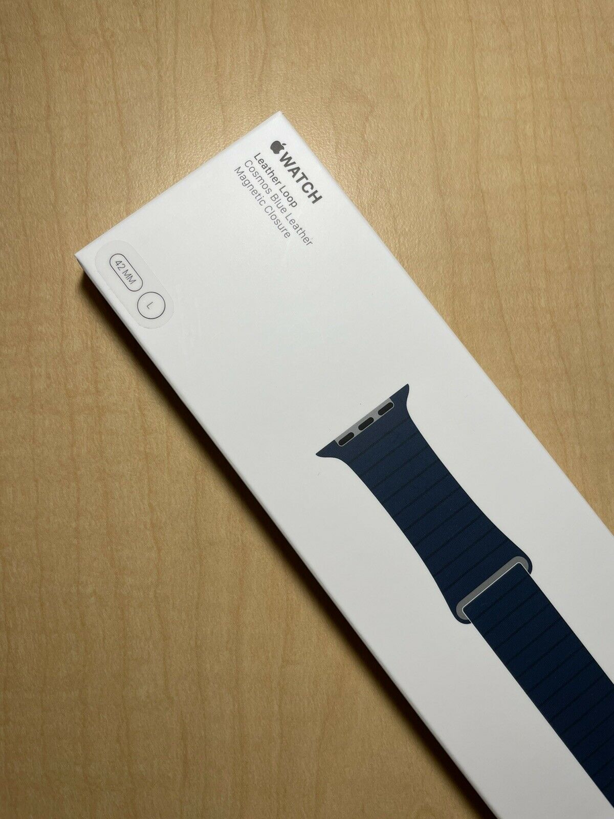 Apple Watch “cosmos Blue” Leather Loop 42-44mm Size Large! Original! Sealed