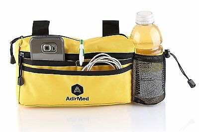 Adirmed Yellow Wheelchair Walker Pouch Bag - Many Pockets
