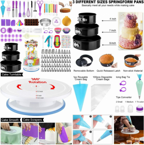 Cake Decorating Supplies Kit 407pcs, Baking Tools Set For Cakes – 3 Packs...