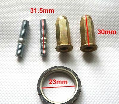Gy6 Exhaust Studs With Nuts And Gasket For Scooters With 50cc & 150cc Motors