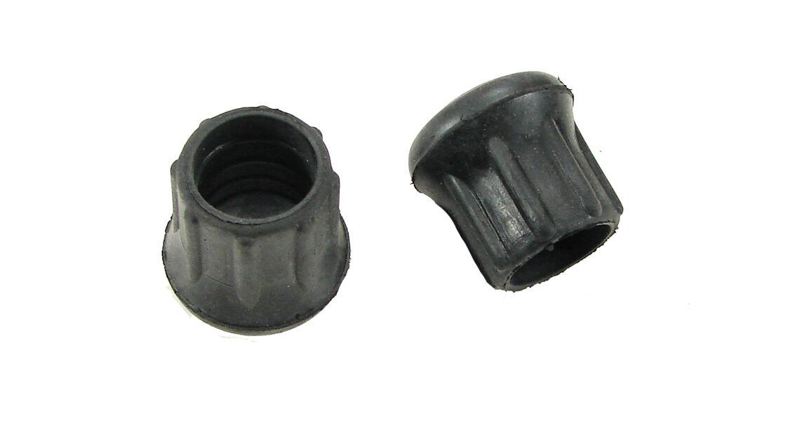 2 Pack Steel Reinforced  1" Rubber Tips- Cane, Crutch Or Chair Ctr-100-b