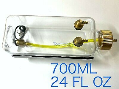 700ml(cc) 24oz Clear Fuel Tank With Metal Cap For Rc Airplane Gasoline Engine Us