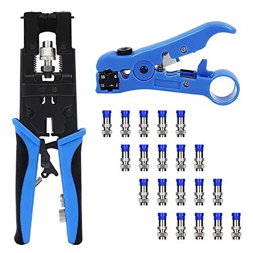 Multifunctional Coax Compression Connector Crimper Kit,coaxial Cable Tv Repair