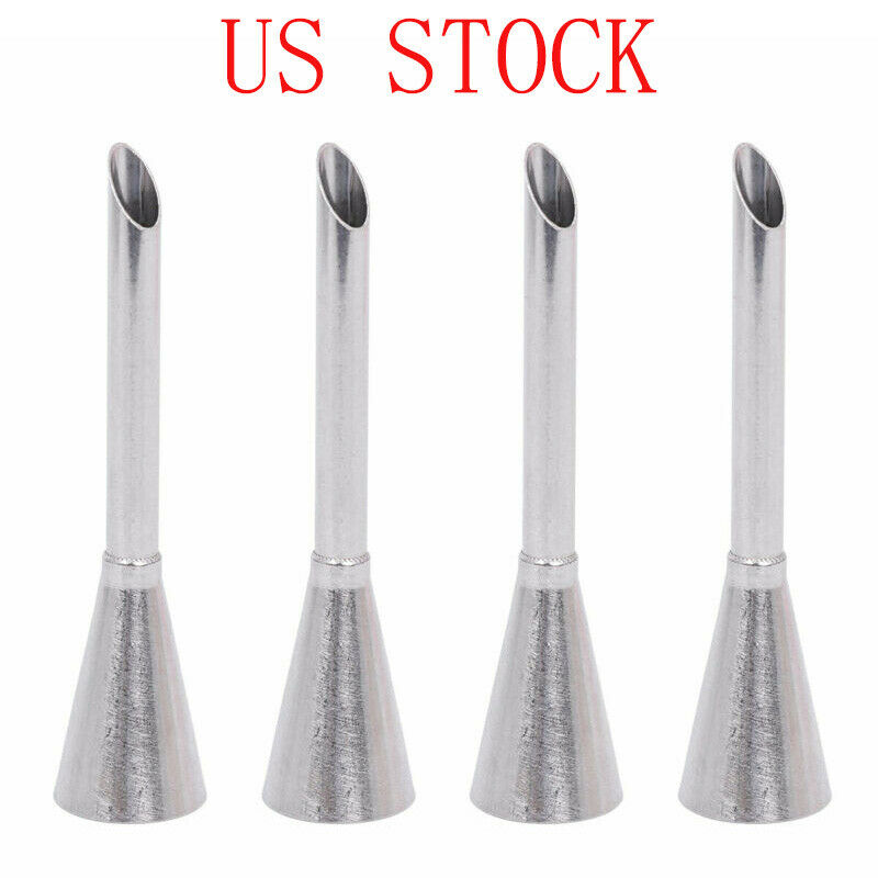 4 Pcs Icing Piping Tips Cream Fill Nozzles Puffs Injector Cake Decorating Tools